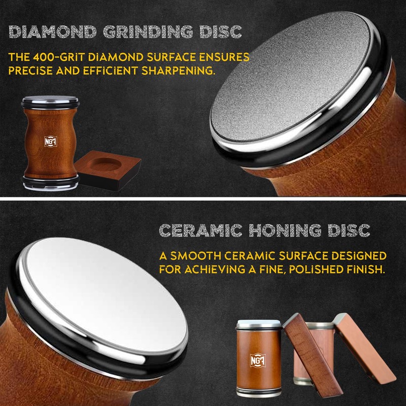 New Genflo Rolling Knife Sharpener Kit with Diamond Discs, Multi