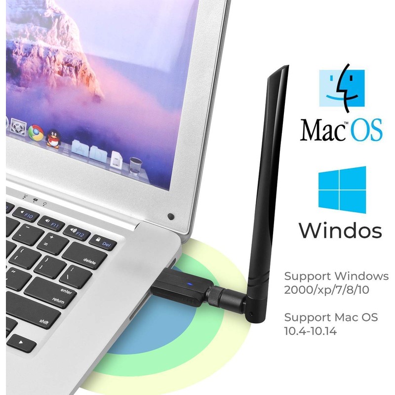 Wireless USB 3.0 WiFi Adapter 1200Mbps, WiFi Dongle Dual Band