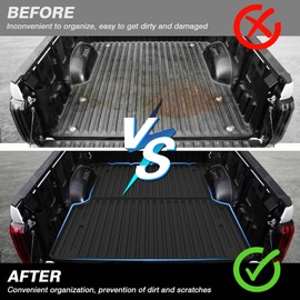 KUST Truck Bed Mat for Toyota Tundra 2022-2024, Tundra 5.5ft Bed Liner, All Weather Protection, Heavy Duty TPE Pickup Truck Cargo Mat