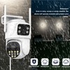 Security Camera Outdoor Dual Lens Surveillance Camera 2.4G Wifi Night