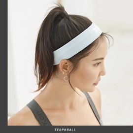 TEBPKBALL Sport Sweatbands Set for Men and Women,Knit Wrist Sweat Bands for Pickleball Working Out Running,Including Sports 2 Wristbands and 1 Headband (Black)