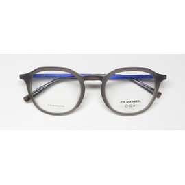 Oga 10153o Titanium Metal Hardware Genuine Contemporary Eyeglass Frame/Glasses [50-22-145, grey/blue]