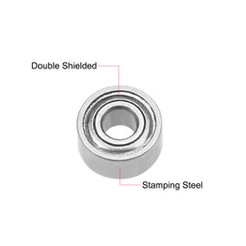 sourcing map MR52ZZ Deep Groove Ball Bearing 2x5x2.5mm Double Shielded ABEC-3 Bearings 10-Pack