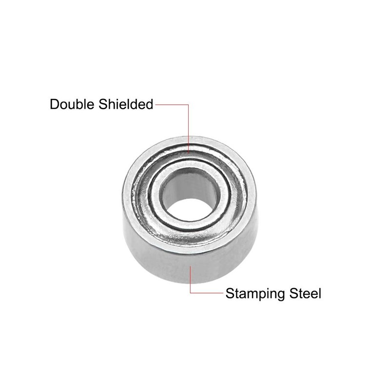 sourcing map MR52ZZ Deep Groove Ball Bearing 2x5x2.5mm Double Shielded