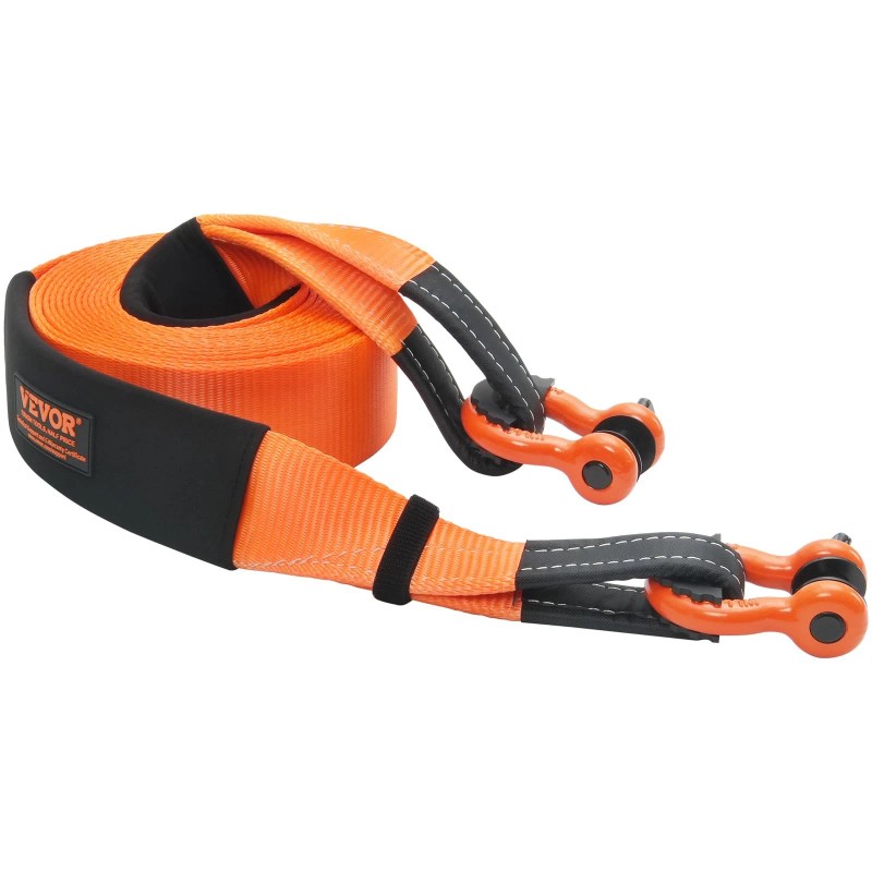 VEVOR Heavy Duty 30 ft Tow Strap Kit 36000 lbs
