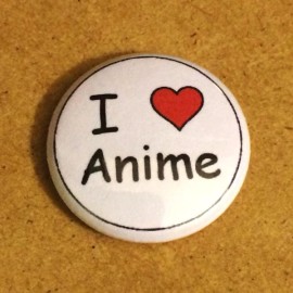 1 Inch I Heart Love Anime Button Pin Pinback