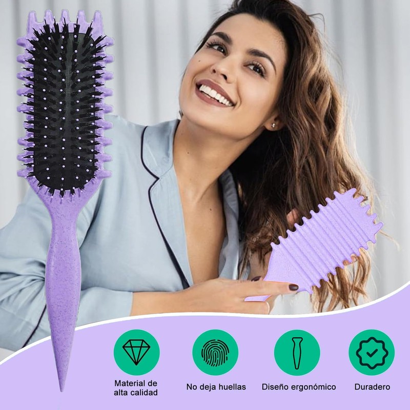 3 PCs Peine para peinar el cabello rizado, Cepillo para