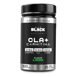 Black Supplements Cla  Carnitina 1kg 100servs                                                                                                         