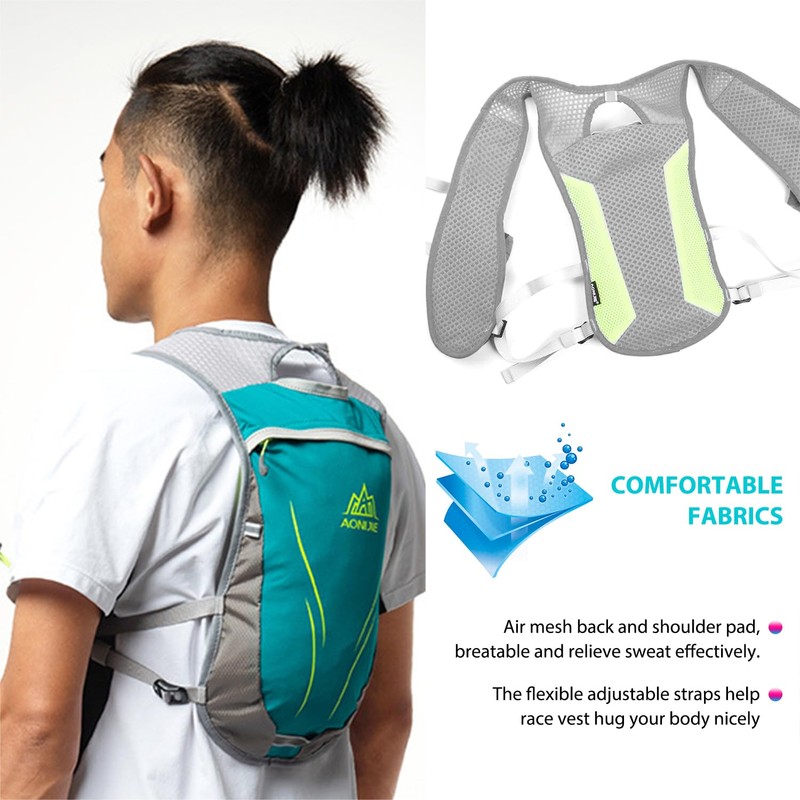 HEARTST Running Bag Marathon Backpack Daypack 5.5L Lightweight Breathable Waterproof