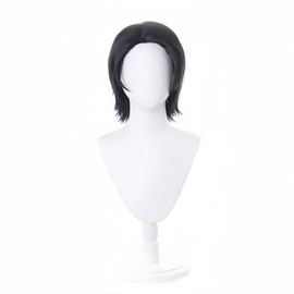 Aadesso Anime JJK Yuta Okkotsu Black Short Straight Cosplay Wig Synthetic HairHallween Christmas Party Wigs for Men