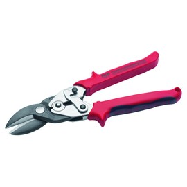 NWS 067R-15-250 Straight and Right Shape-Cutting Spring Loaded Aviation Tin Snips, Silver/Red, 067R-15-250-SB