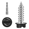 Mellewell #8 x 3/8" Self Tapping Gutter Screws, Black Painted