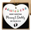 Pregnancy Announcement for Husband Hanging Ornament Ceramic Heart Keepsake New