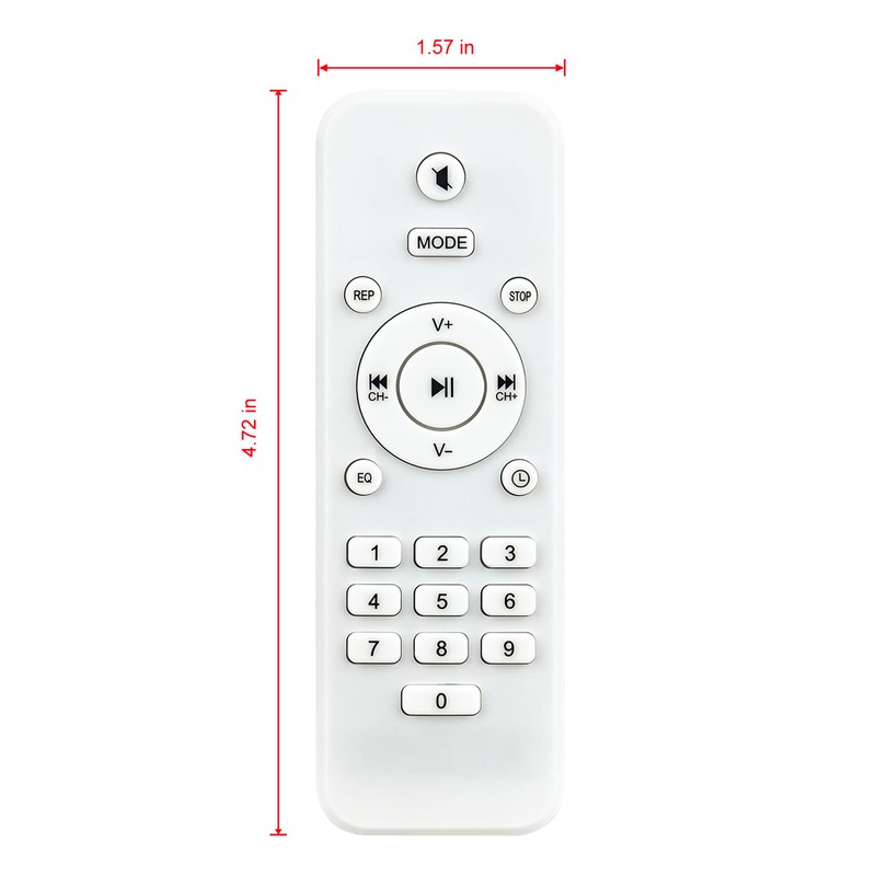 Rplace Remote Control Compatible with Klim Boombox B4 CD Player