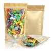 BEISHIDA Self-Sealing Resealable Kraft Paper Plastic Bags Reusable Stand Up