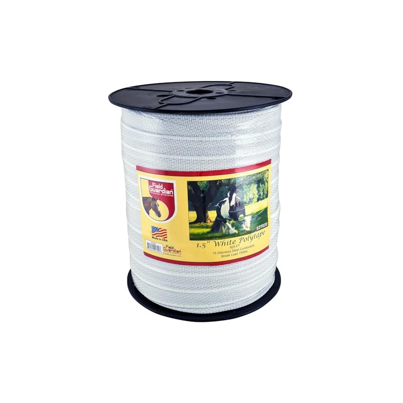 Safe Fence 1 1/2in Wide Poly Tape 825 Ft White