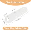 SUPERFINDINGS 4PCS Leather Toe-Guards for Roller Skate White Flat Toe