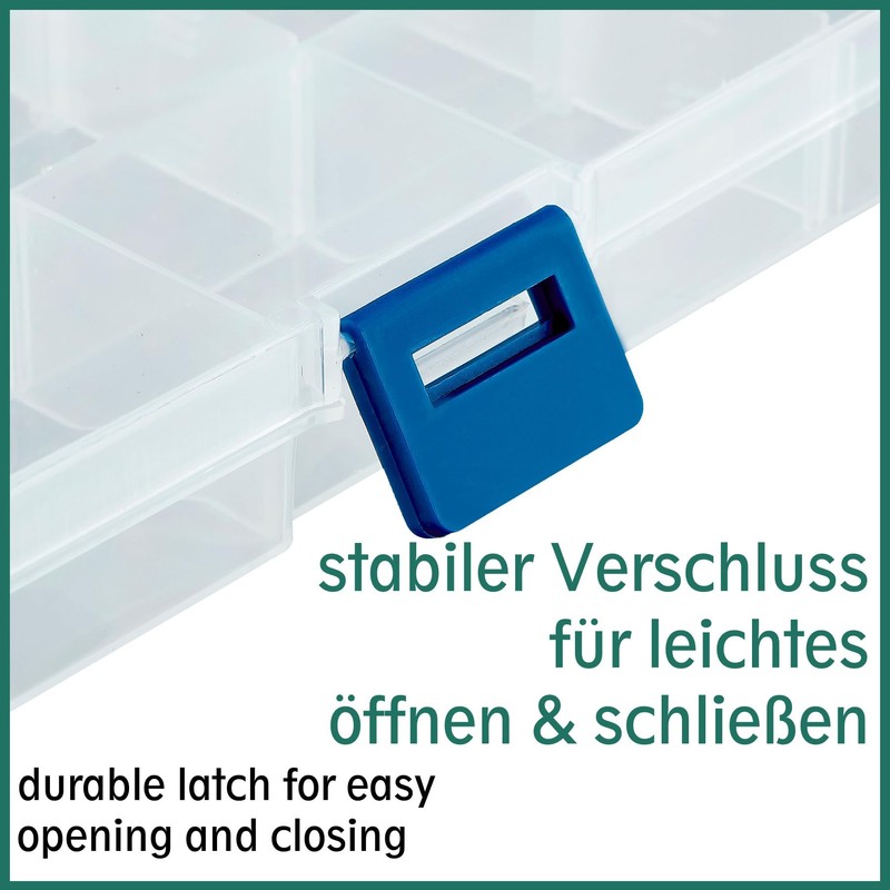 Sorting Box with 15 Adjustable Compartments Plastic Storage Box Organiser