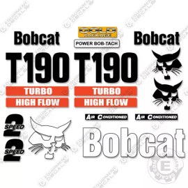 Aftermarket Fits Bobcat T190 Decal Kit Skid Steer Decals (Gold Package)