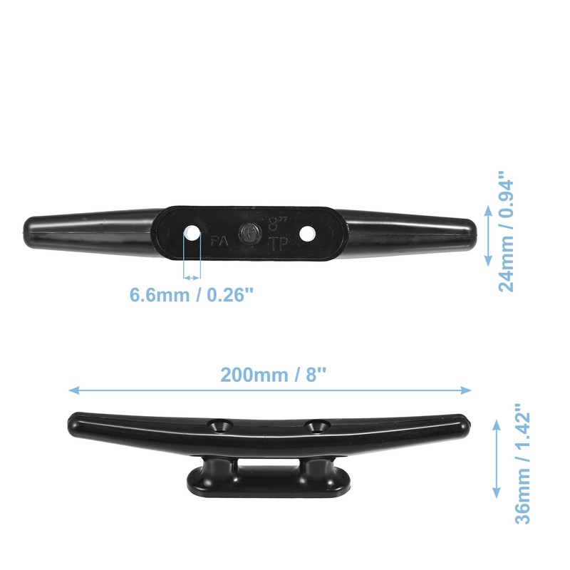 X AUTOHAUX 2pcs 8'' Plastic Boat Cleat Rope Cleat Boat