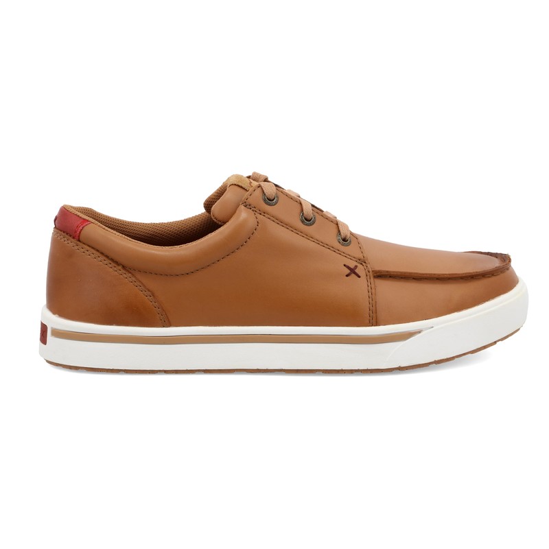 Twisted X Men's Kicks, Moc Toe, Tan Leather, 10.5 M