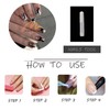 MISUD Press on Nails Short Square Fake Nails Glossy Glue