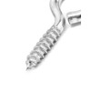 QWORK 60-Pack Steel Eye Screws Hooks for Wood- 1.57" Total