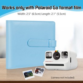 256 Pictures Album for Polaroid Go Everything Box Camera and Instant Film,Polaroid Go Photo Album Book (Blue)