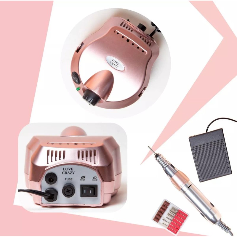 Love Crazy Pulidora Esmeril Uñas Rose Gold 30 Mil Revolucion