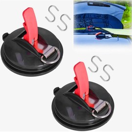 Sanrike Car Side Tarp, Suction Hook, For Connecting, Strong Vacuum Suction Cups, Easy Setup, Lightweight, Portable, Convenient Carside, Camping Accessories, Luggage Tightening, Set of 2