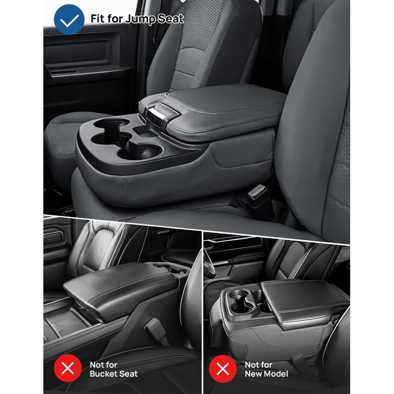 JOYTUTUS Center Console Cover Compatible with 2013-2018 Ram 1500 &