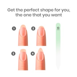 Ambaa Professional Glass Nail File with Case - Precision Double Sided Filing for Natural & Artificial Nails - Premium Beauty Tool, Manicure, Pedicure, Shaping & Styling at Home & Salon (Pastel Green)