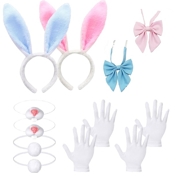 XZEIT Bunny Rabbit Costume Set, 10 PCS Rabbit Bunny Ears