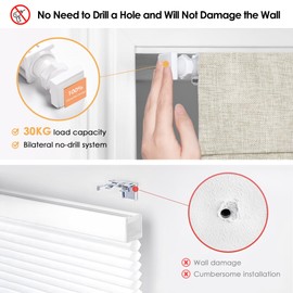 LazBlinds No Tools No Drill Cordless Roman Shades for Windows, Blackout Thermal Insulated UV Blocking Window Blinds, Lightweight Fabric Blinds for Indoor Windows, 35.5" W x 60" H, Blackout - Beige