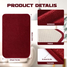 Frienda 2 Pieces Recliner Headrest Covers Sofa Headrest Protector Sherpa for Recliner Chair Couch Furniture Non Slip for Living Room(Burgundy)