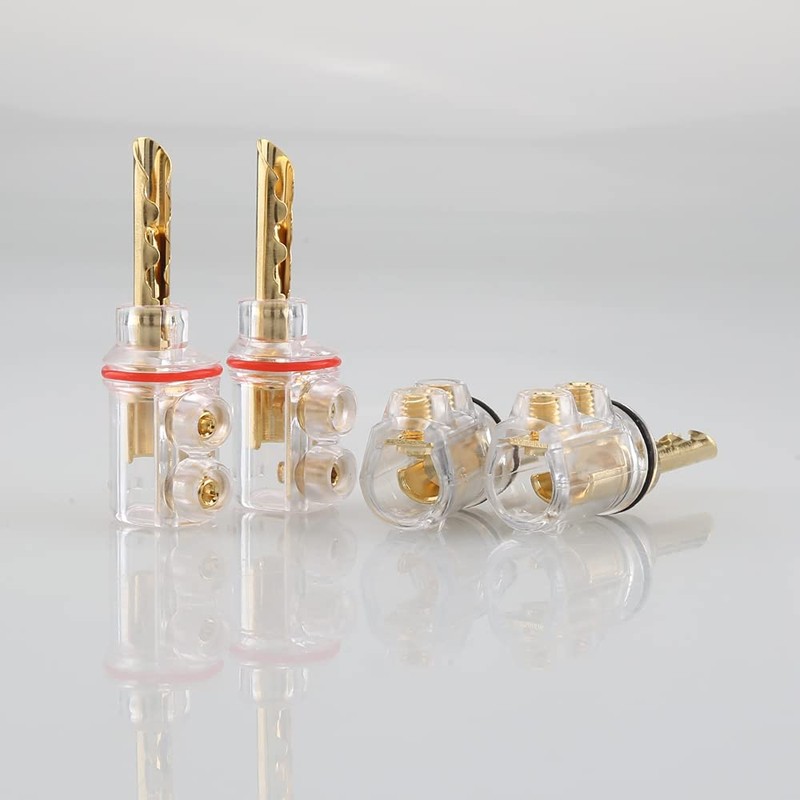 Viborg Audiocrast 4X HiFi Speaker Banana Plug Connectors 4MM BFA