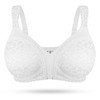 Deyllo Women’s Full Figure Comfort Wire Free Minimizer Support Bra（White，46B）