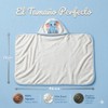 Toalla con Capucha para Bebé 100% Algodón 74x96 cm Azul
