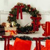 24pcs Red Velvet Bows for Christmas Tree, Large Ribbon Christmas
