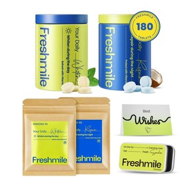 Freshmile Toothpaste Tablets kit – Natural Teeth Repair with Nano-Hydroxyapatite (NHA), Xylitol for Fresh Breath, Fluoride-Free, Protects Sensitive Teeth & Gums (120 Count) - Specification: 120 Tablets