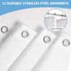 Waterproof Fabric Shower Curtain Liner with 3 Magnets – Soft,