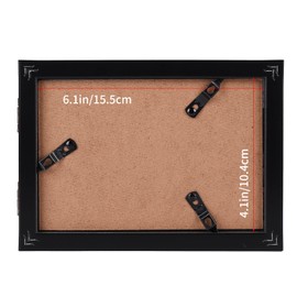Giftgarden 4x6 Double Picture Frame with Real Glass Display Horizontal 4 by 6 Photo, Hinged Folding Frame for Tabletop Standing, Black