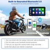 CAMECHO 6 Inch Wireless Motorcycle Carplay Android Car, IP68 Waterproof