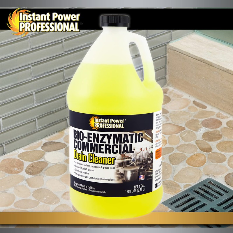 Instant Power Professional Enzyme Drain Cleaner, Drainage Clog Remover, 128