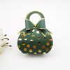 50pcs Green and Gold Bowknot Handbag with Gold Foil Dot