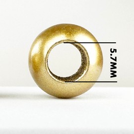 100 Matte Metallic Acrylic Large Hole Beads 12mm with 5.7mm Hole