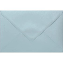 Pearl Blue Envelopes 5" x 7" / 133mm x 184mm Coloured Envelopes Great for Greeting Cards, Wedding Invitations, Crafts, Business/Office - Pack of 10 Envelopes (Pearl Blue)