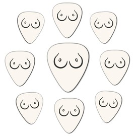 Pack of 9 ~ TitPick Guitar Picks Plectrums ~ The Breast Guitar Picks in the World !
