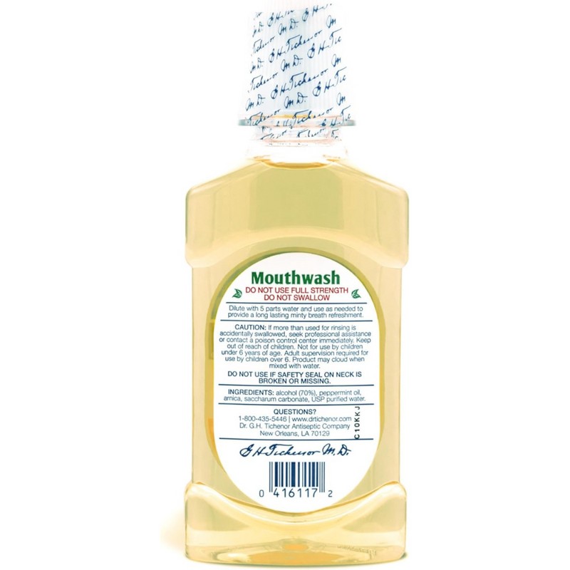 Dr. Tichenor's Peppermint Mouthwash, All Natural, Concentrate, 4 fl. oz.