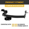 KUAFU 2-Inch Trailer Hitch Compatible with 2021-2023 Kia Sorento/Hyundai Santa